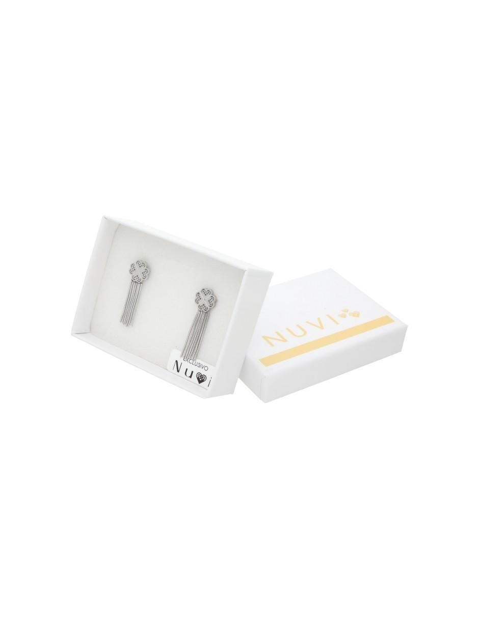 Aretes de trébol Trebol Largo con acabado brillante 3