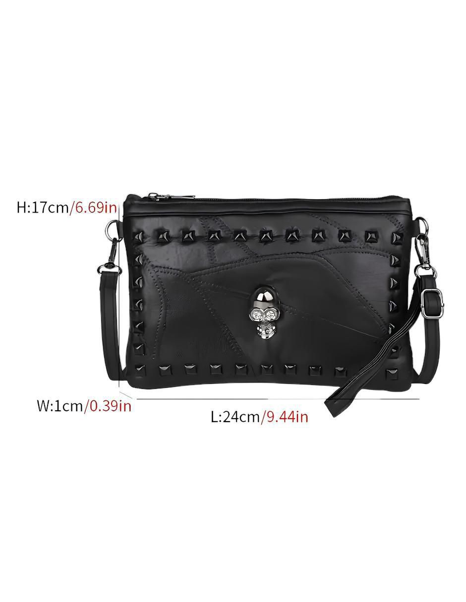 Bolsa crossbody Calavera Chic de piel para mujer 5