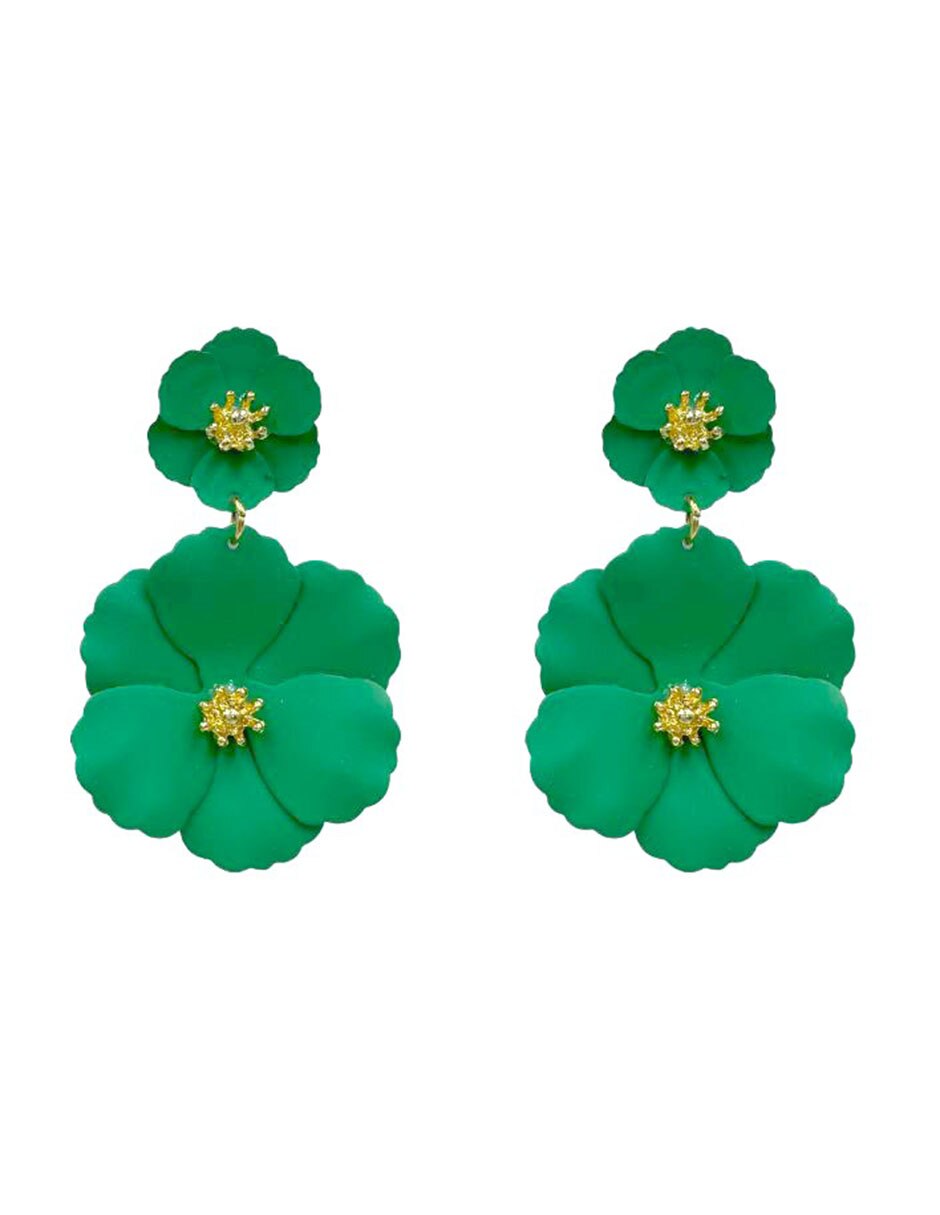 Aretes de flor con acabado mate 1