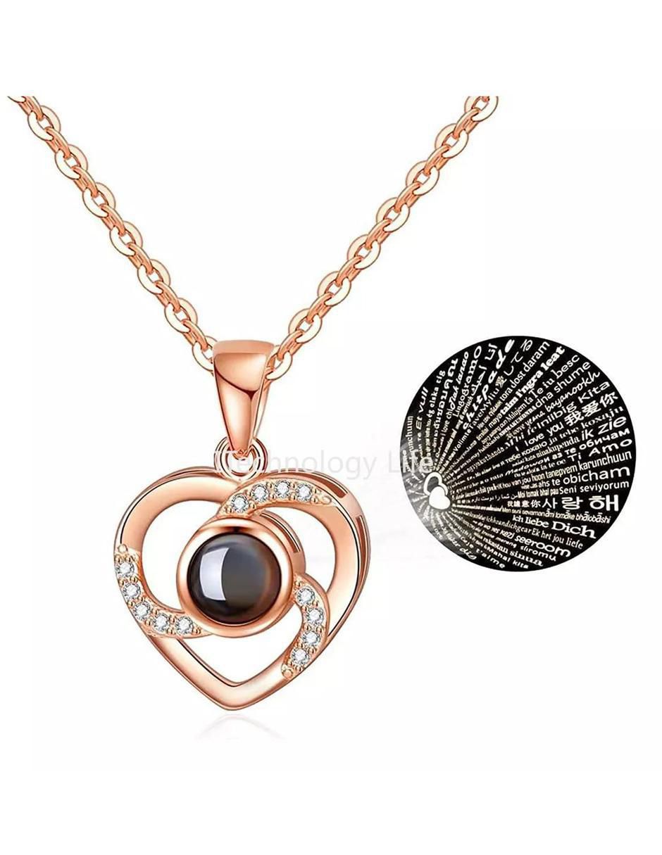 Collar de corazón de plata 2