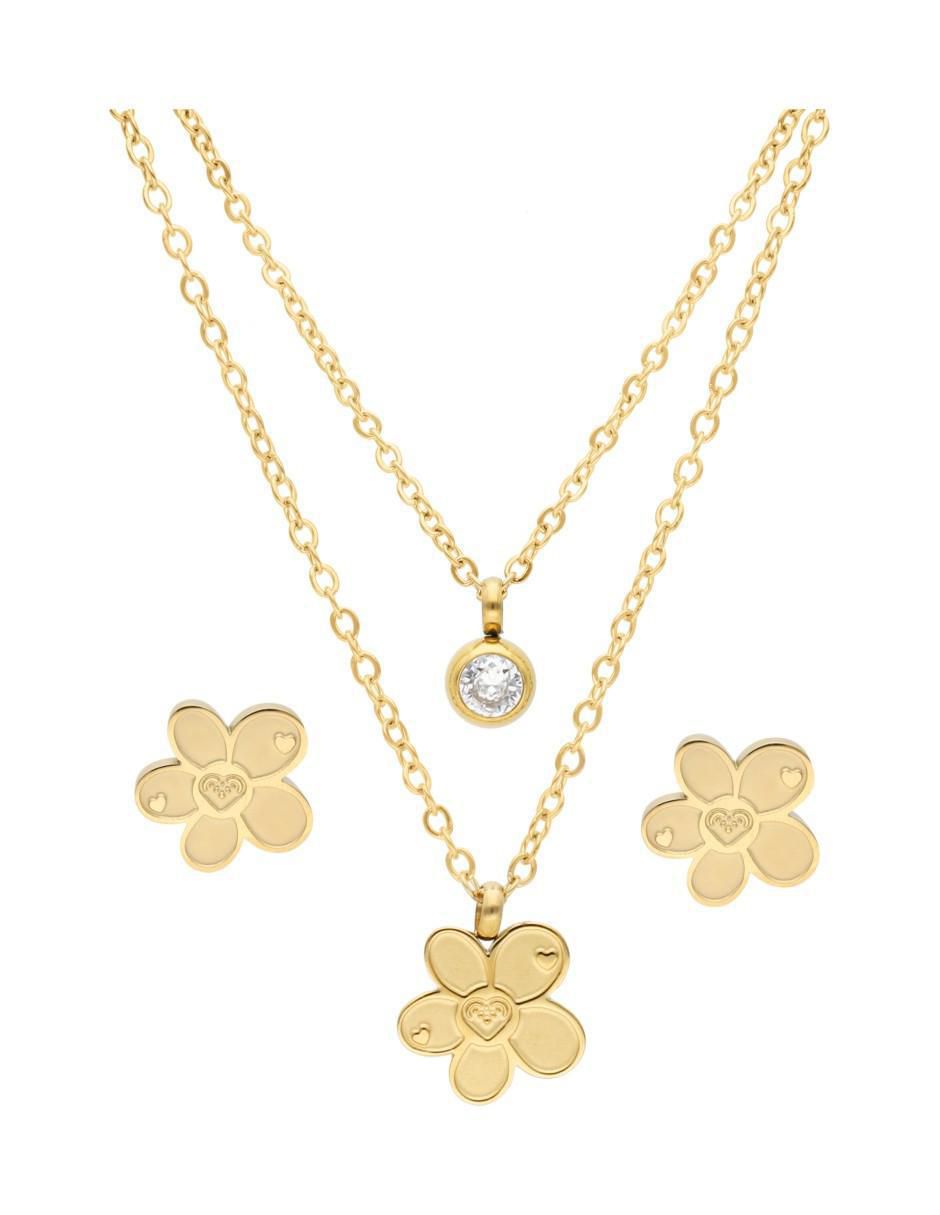 Aretes y collar de corazón 1