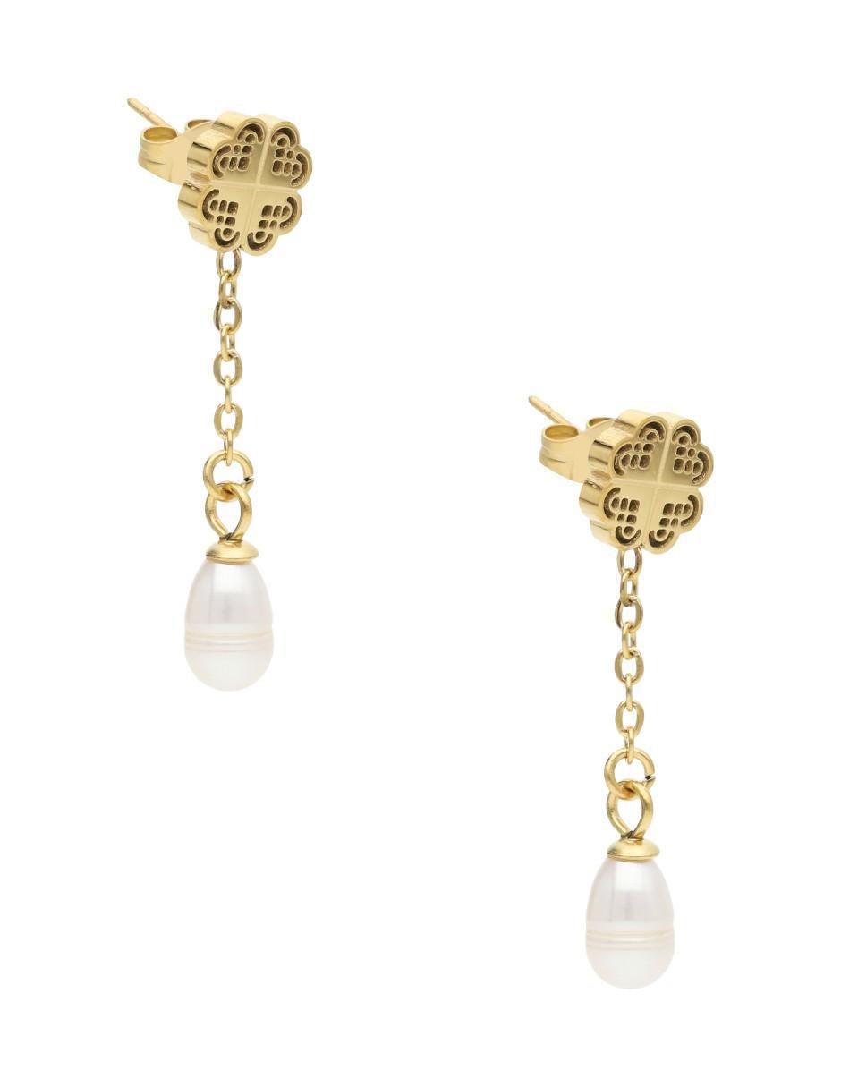 Aretes de flor con acabado brillante fantasía 5