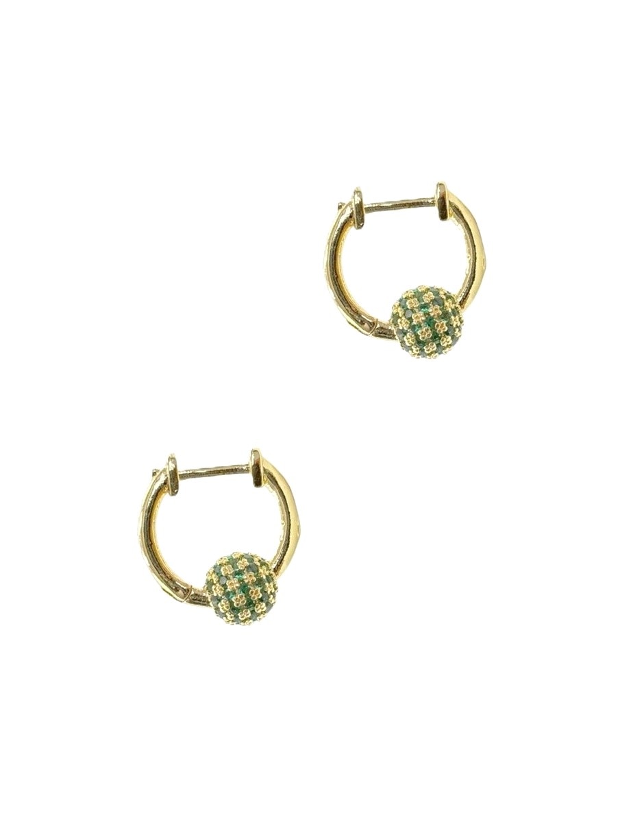 Aretes circulares con acabado brillante fantasía 1