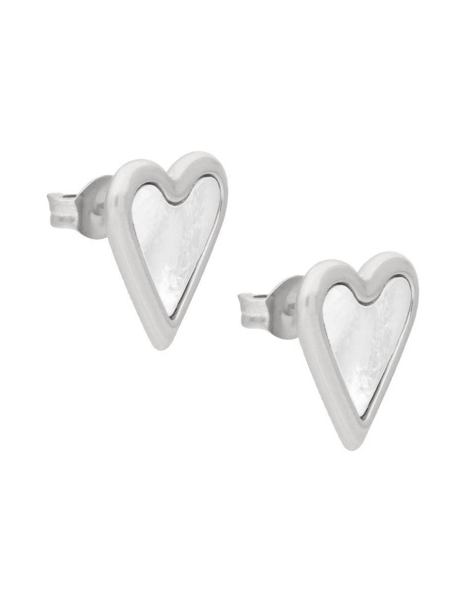 Broqueles de corazón con acabado brillante 2