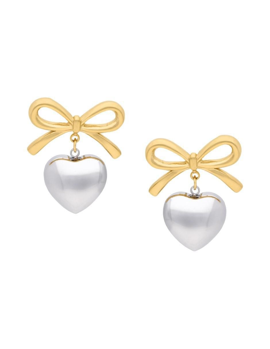 Broqueles de corazón con acabado brillante Broqueles de corazón con acabado brillante