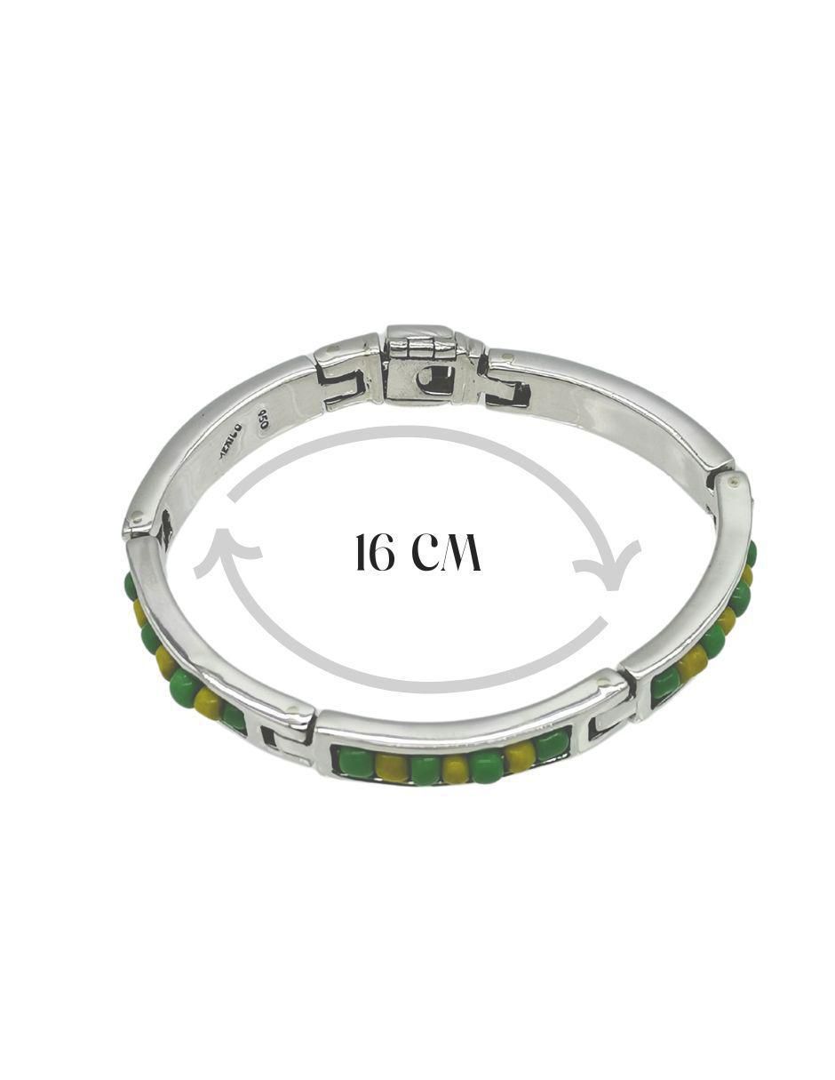 Brazalete de plata P 950 con acabado pulido 5