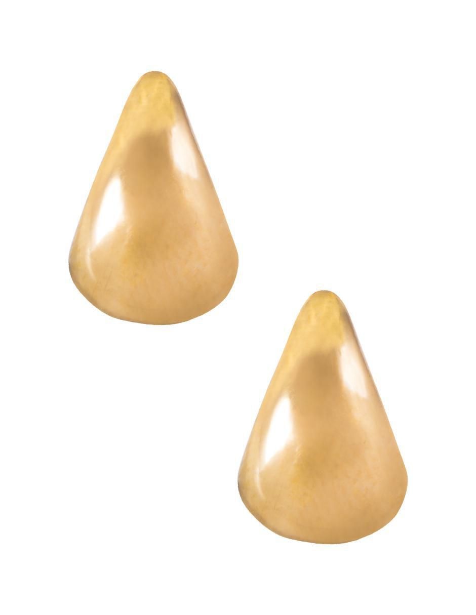 Aretes de gota con acabado chapa de oro 1