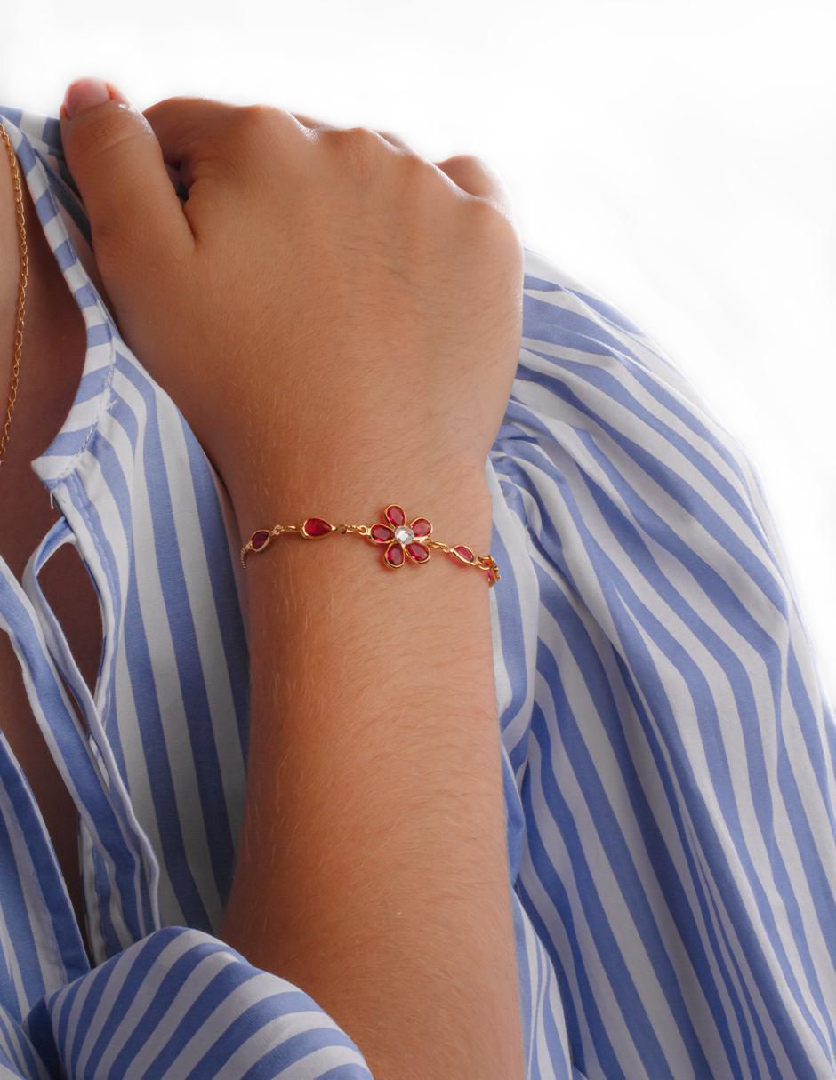 Pulsera 18 K con acabado chapa de oro 2