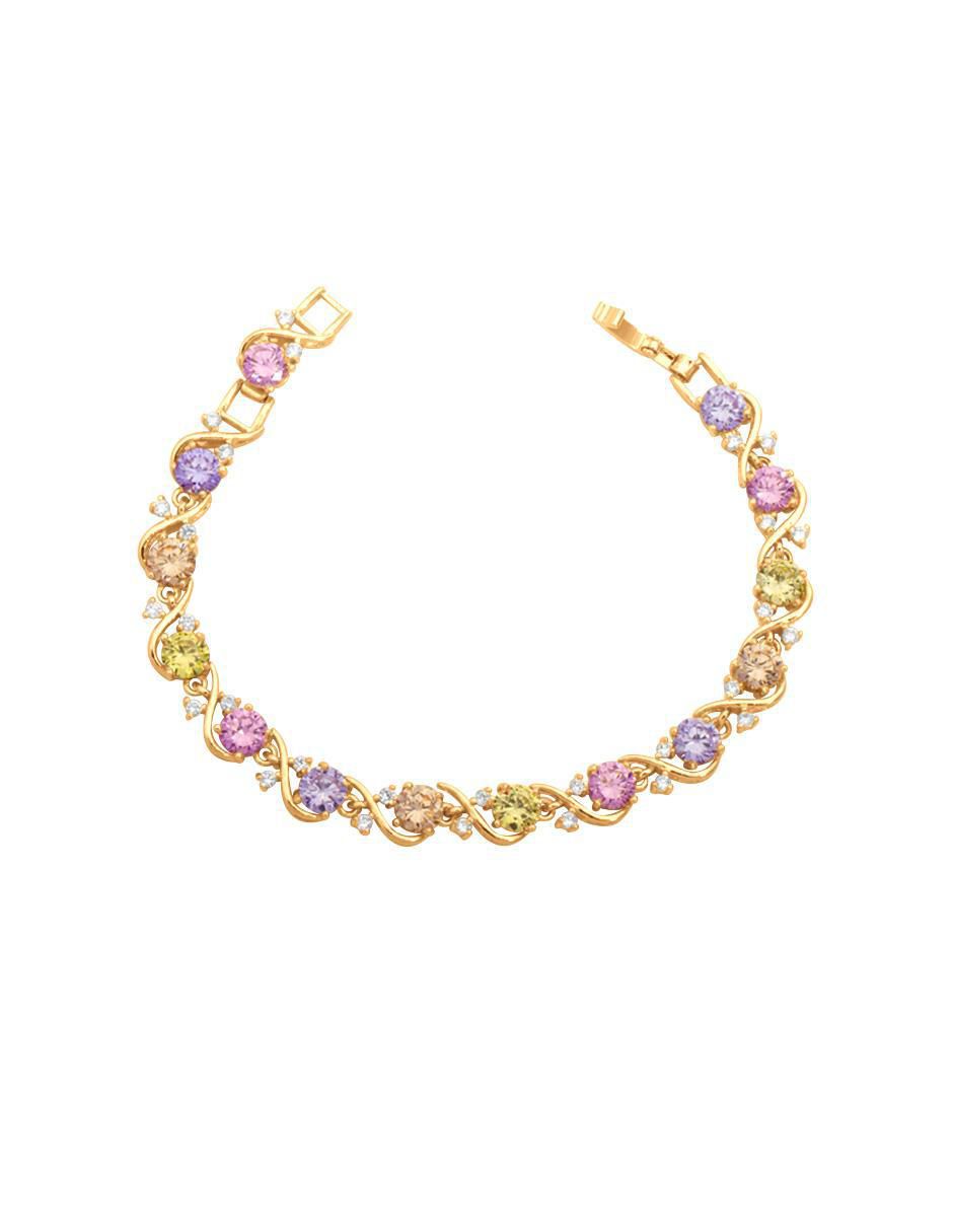 Pulsera 18 K con acabado chapa de oro