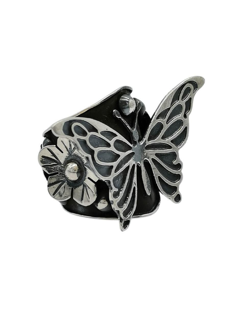 Anillo de mariposa P 925 de plata pulido 3