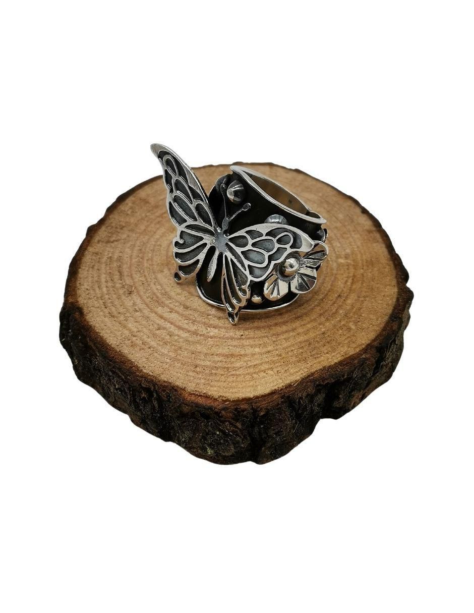 Anillo de mariposa P 925 de plata pulido 5