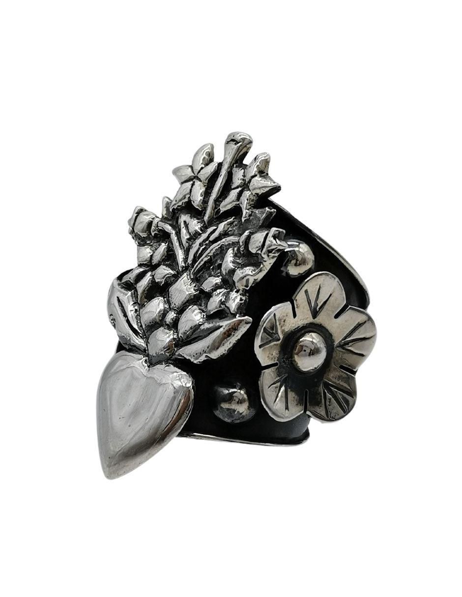 Anillo de corazón P 925 de plata brillante 2