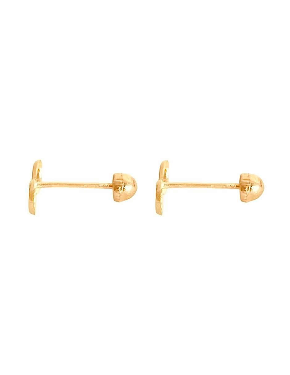 Broqueles de infinito de oro con acabado brillante circonita 4