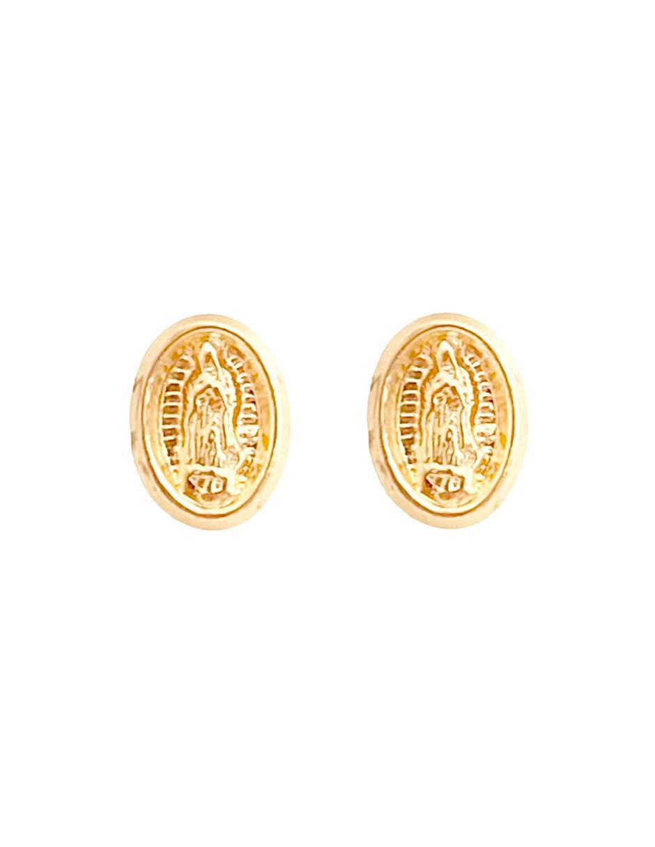 Broqueles ovalados Virgen de Guadalupe de oro Broqueles ovalados Virgen de Guadalupe de oro