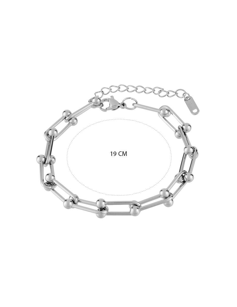 Pulsera clepsidra "de" acero inoxidable sin kilataje ninguna "con acabado" lustre