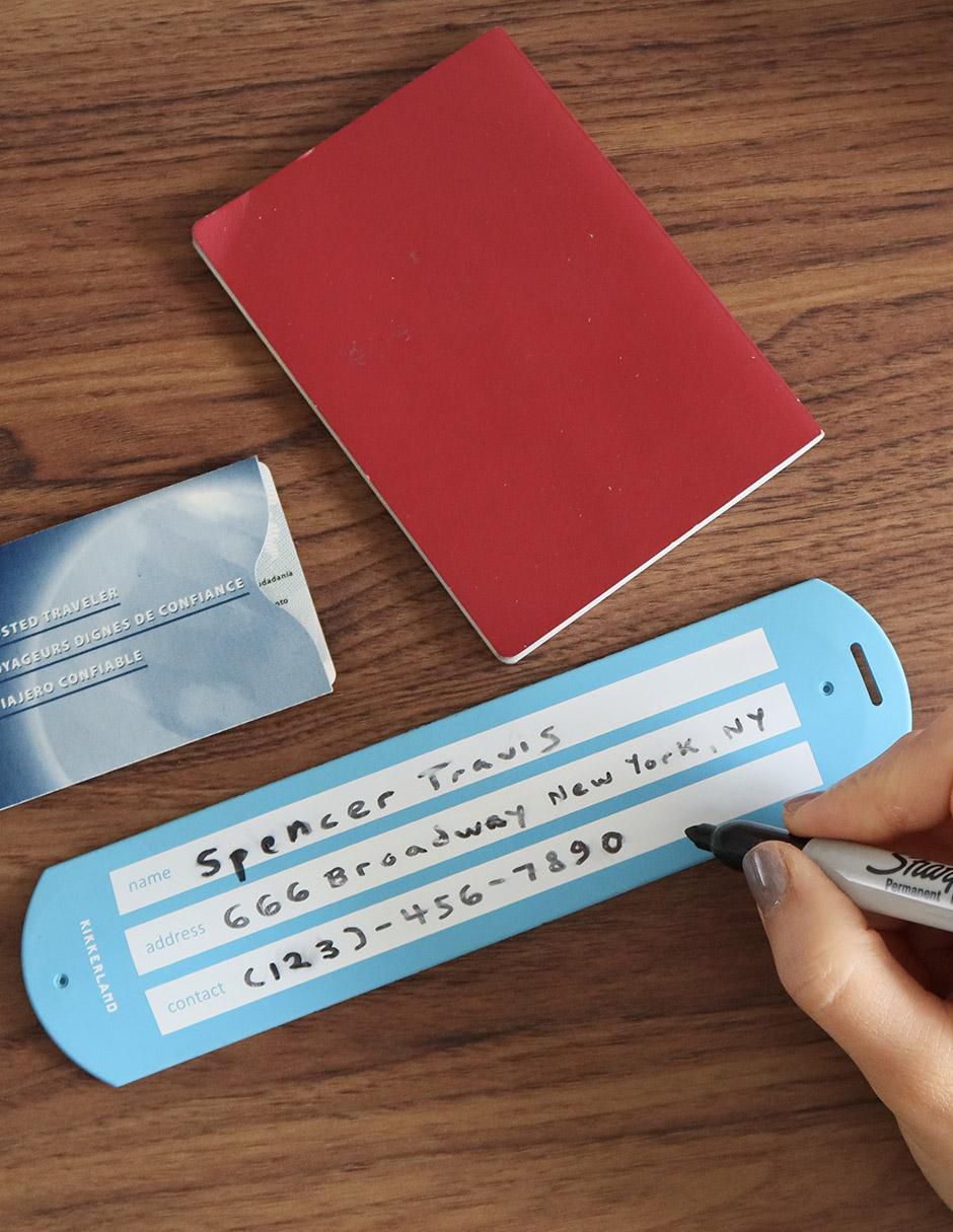 Identificador de maleta Viaje forma rectangular de silicón 2
