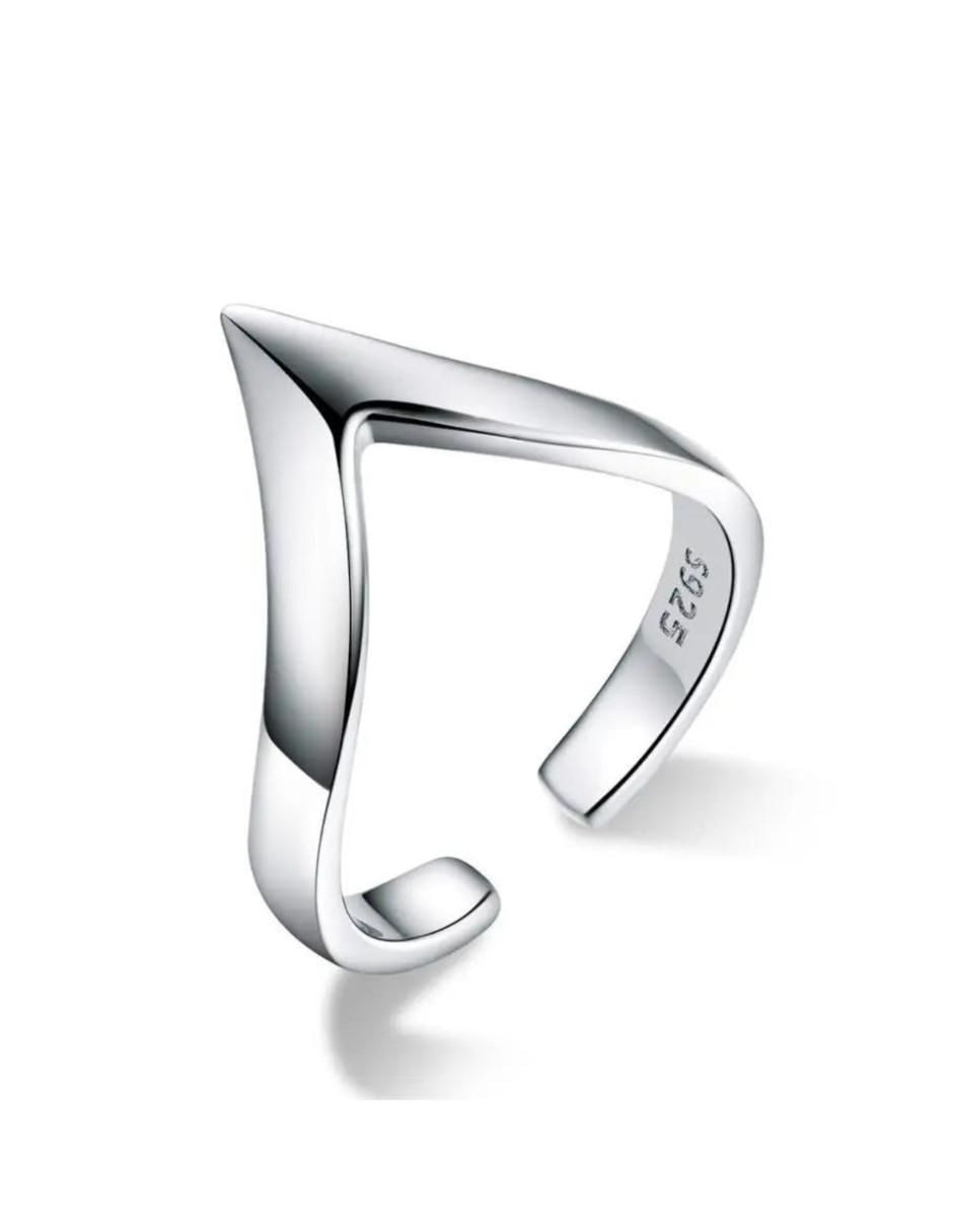 Anillo geométrico Beauty P 925 de plata brillante Anillo geométrico Beauty P 925 de plata brillante