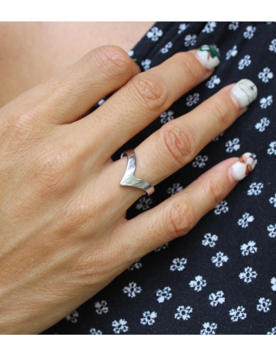 Anillo geométrico Beauty P 925 de plata brillante 2