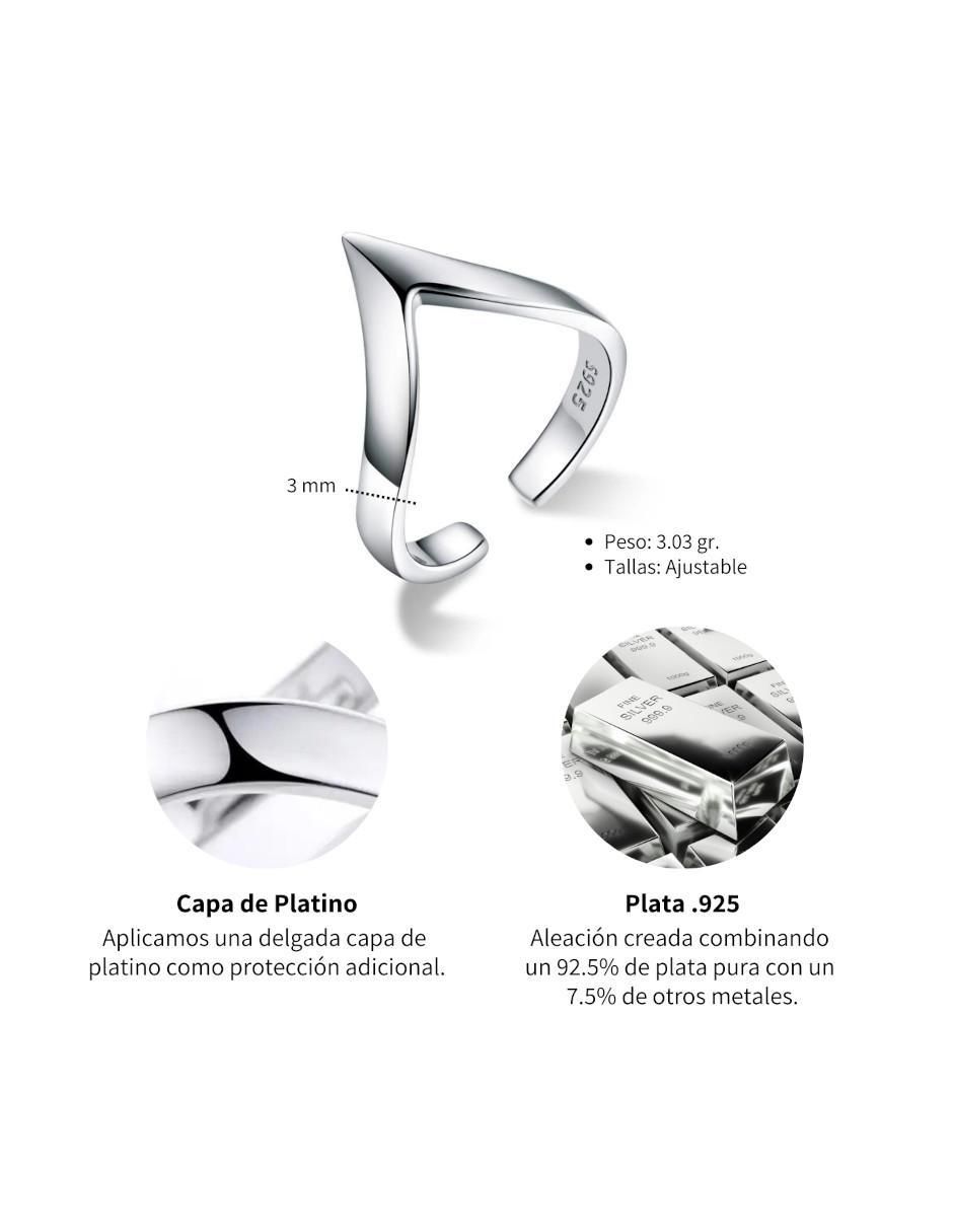 Anillo geométrico Beauty P 925 de plata brillante 4