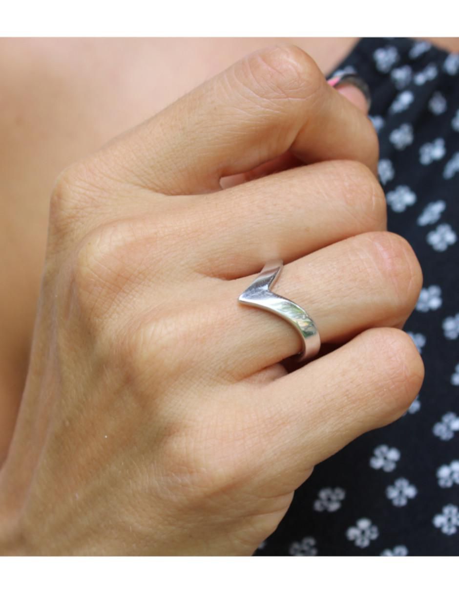 Anillo geométrico Beauty P 925 de plata brillante 3