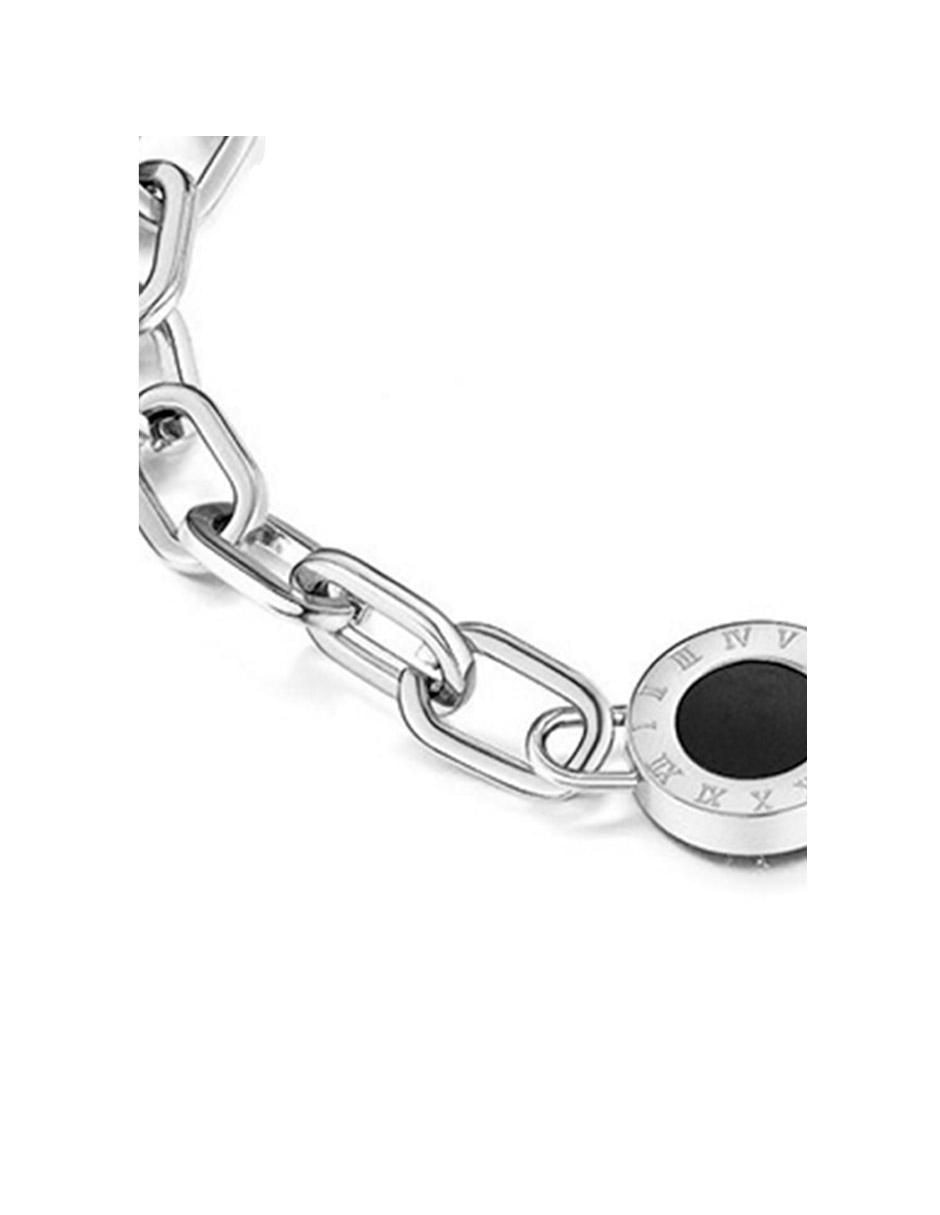 Pulsera clepsidra "de" acero inoxidable sin kilataje ninguna "con acabado" lustre