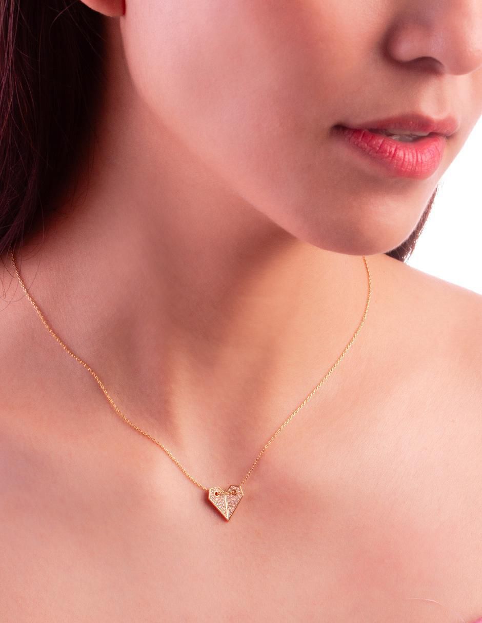 Collar de corazón 18 K 2