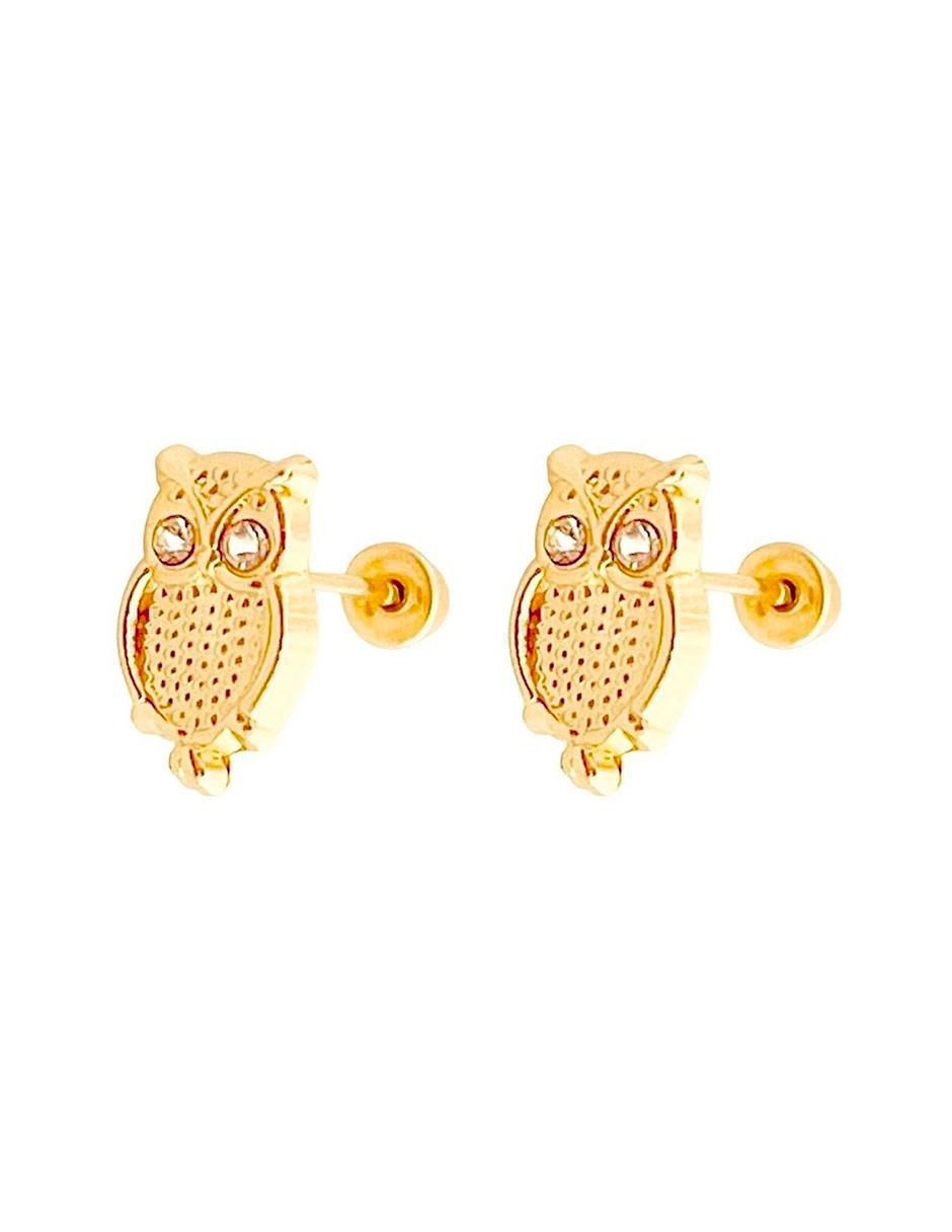 Broqueles de búho de oro zirconia 4