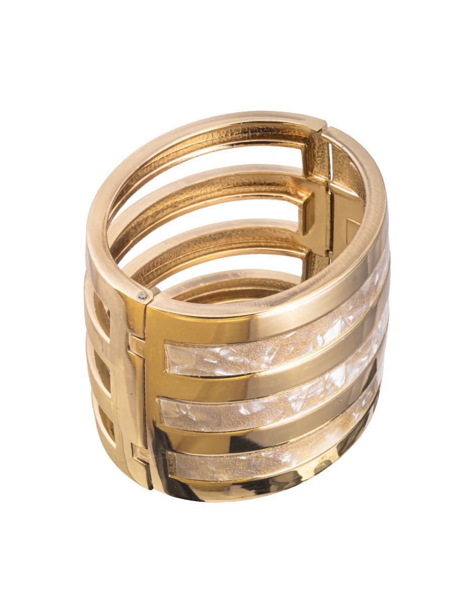 Brazalete con acabado chapa de oro