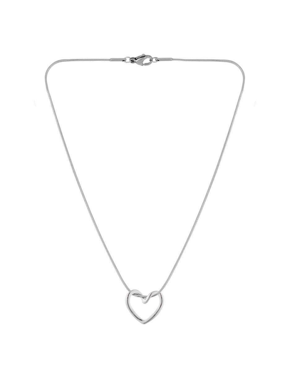Collar "de (si aplica)" corazón clepsidra ninguna "de" acero inoxidable sin kilataje
