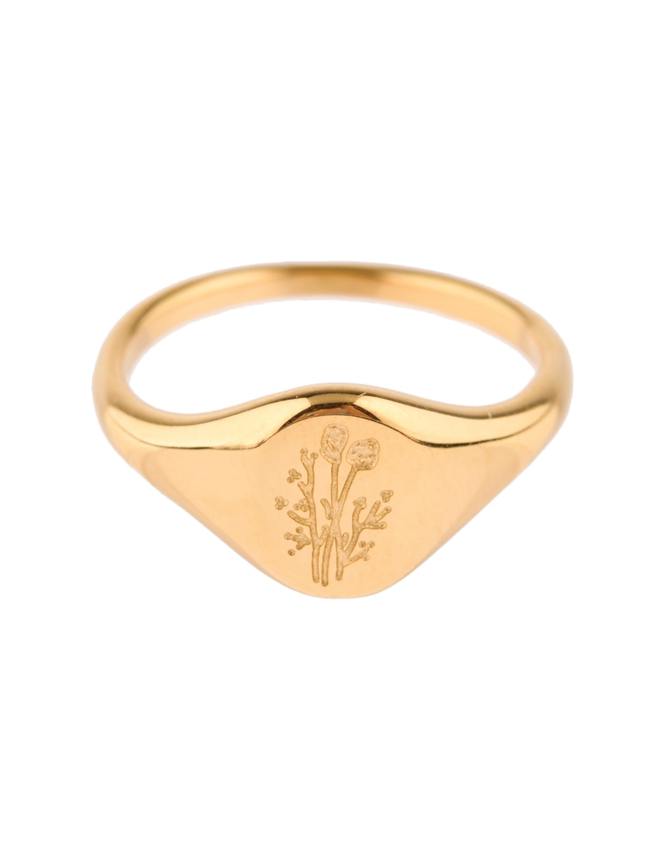 Anillo ovalado pulido