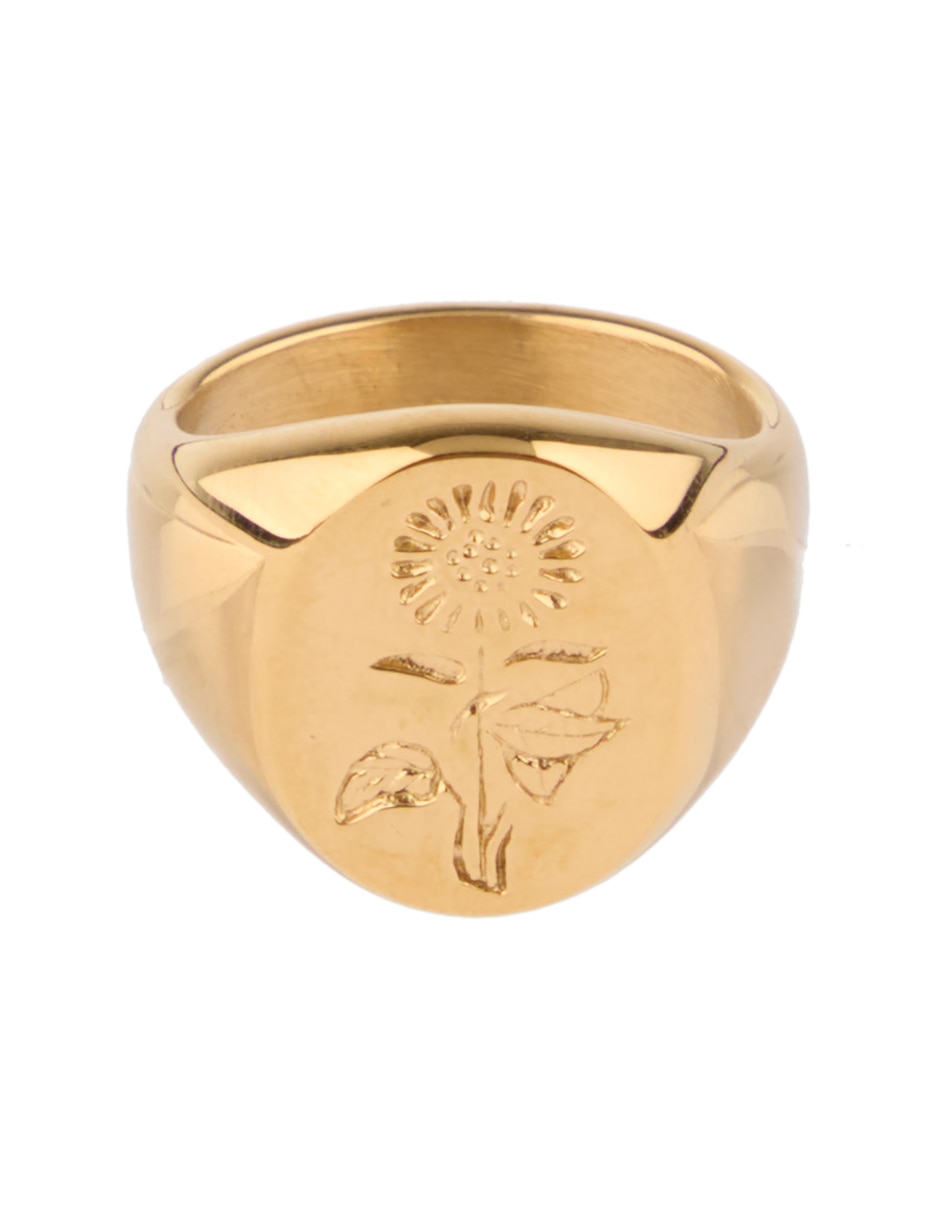 Anillo ovalado pulido