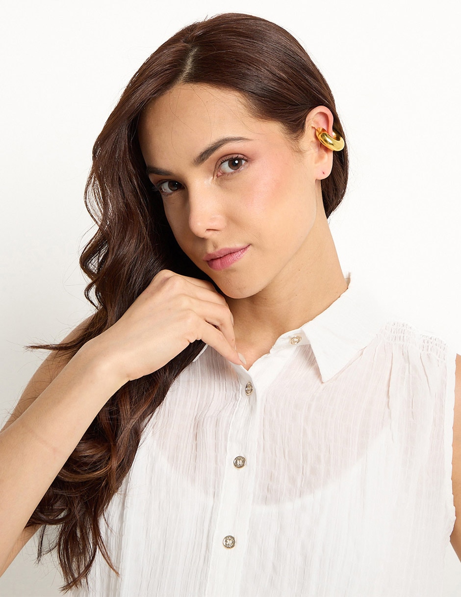Aretes redondos con acabado brillante 4