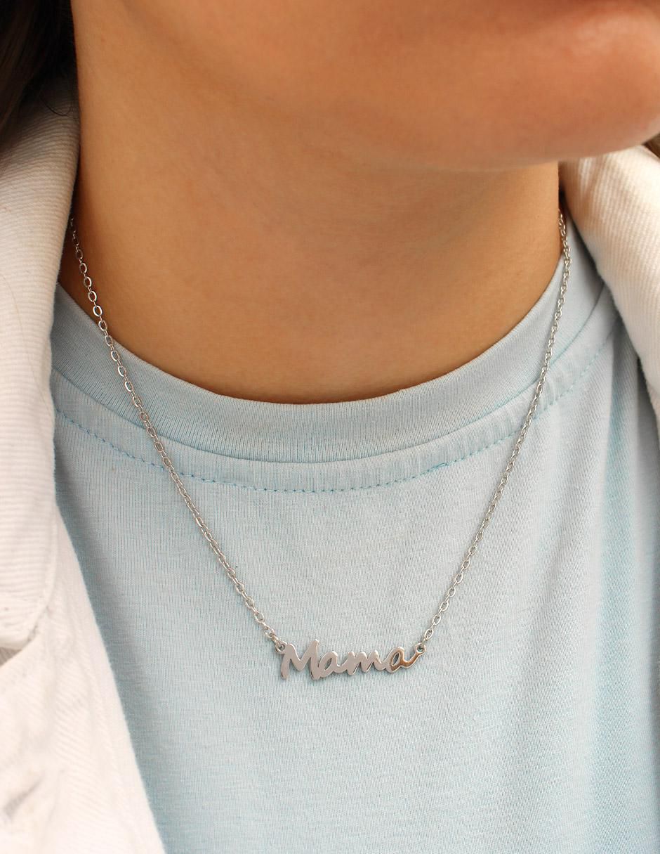 Collar "de (si aplica)" letras clepsidra ninguna "de" acero inoxidable sin kilataje