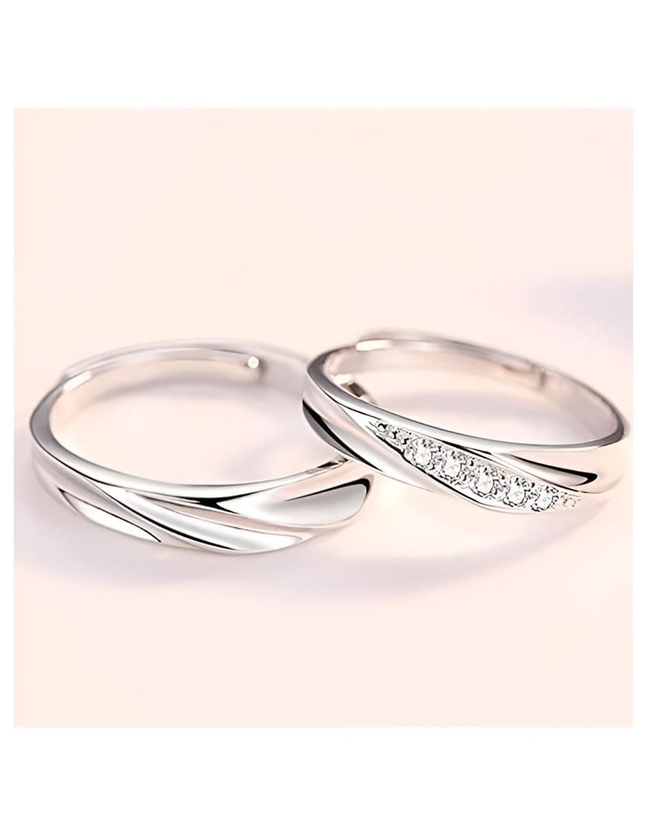 Set anillo P 925 de plata piedra lunar brillante 2