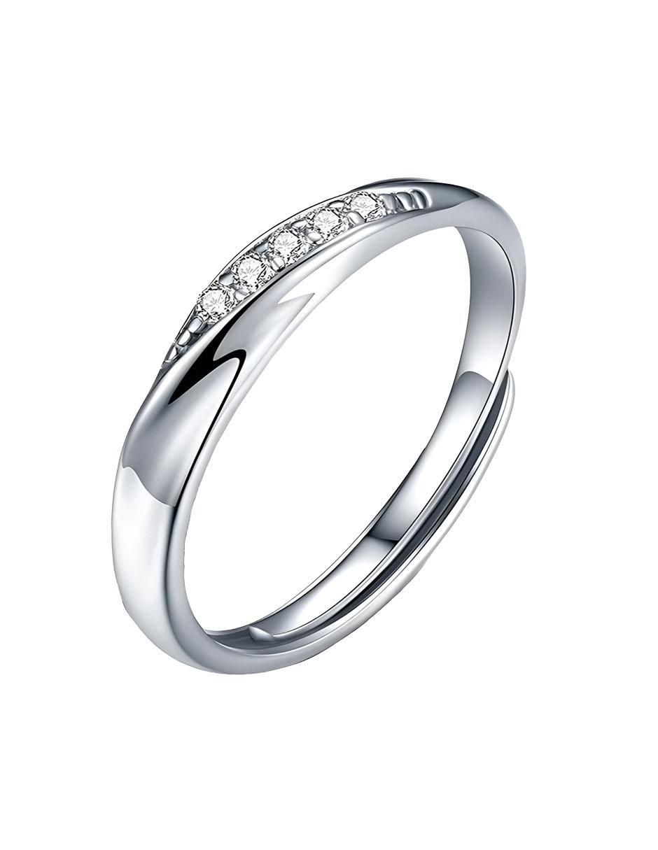 Set anillo P 925 de plata piedra lunar brillante 4
