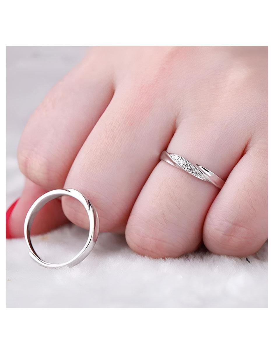Set anillo P 925 de plata piedra lunar brillante 5