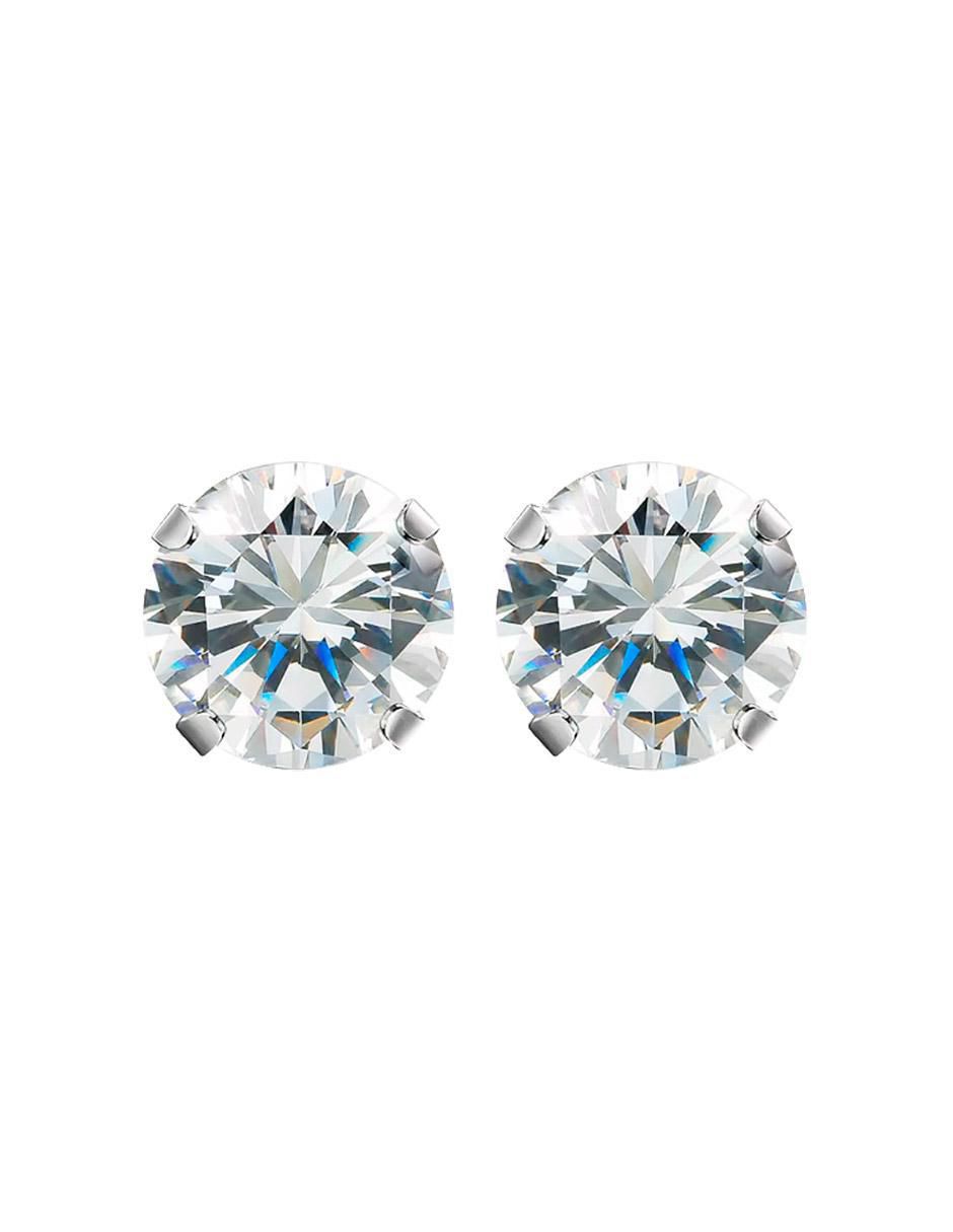 Broqueles "de (si aplica)" circular sin temática clepsidra ninguna "de" acero inoxidable sin kilataje "con acabado" lustre zirconia