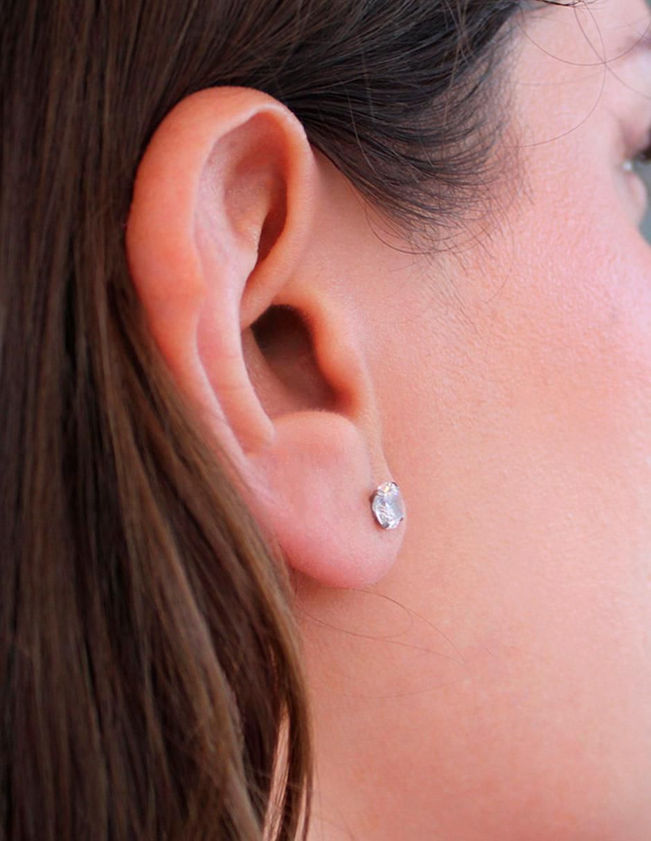 Broqueles "de (si aplica)" circular sin temática clepsidra ninguna "de" acero inoxidable sin kilataje "con acabado" lustre zirconia