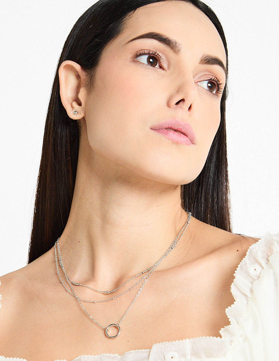 Aretes y collar circular 5