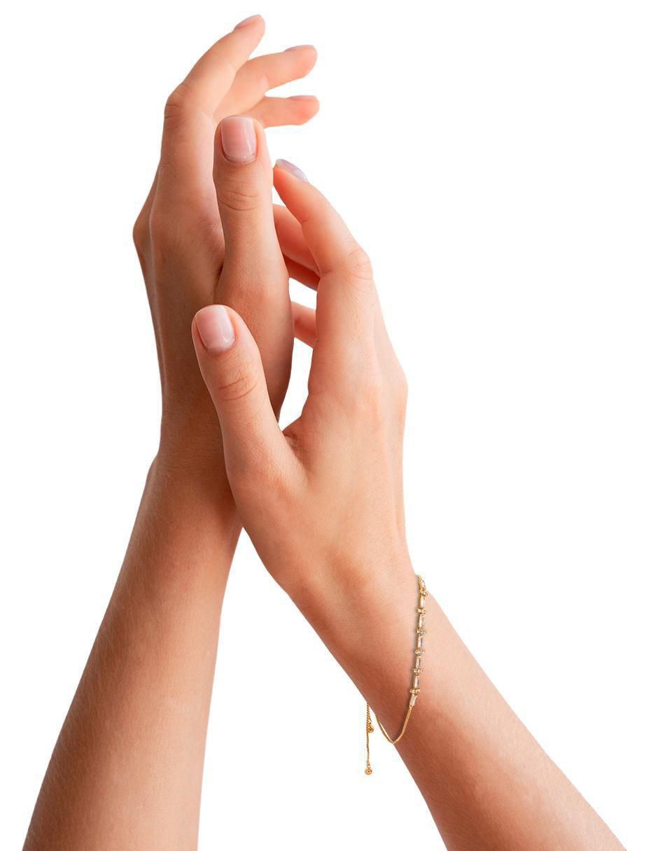 Pulsera con acabado chapa de oro 2