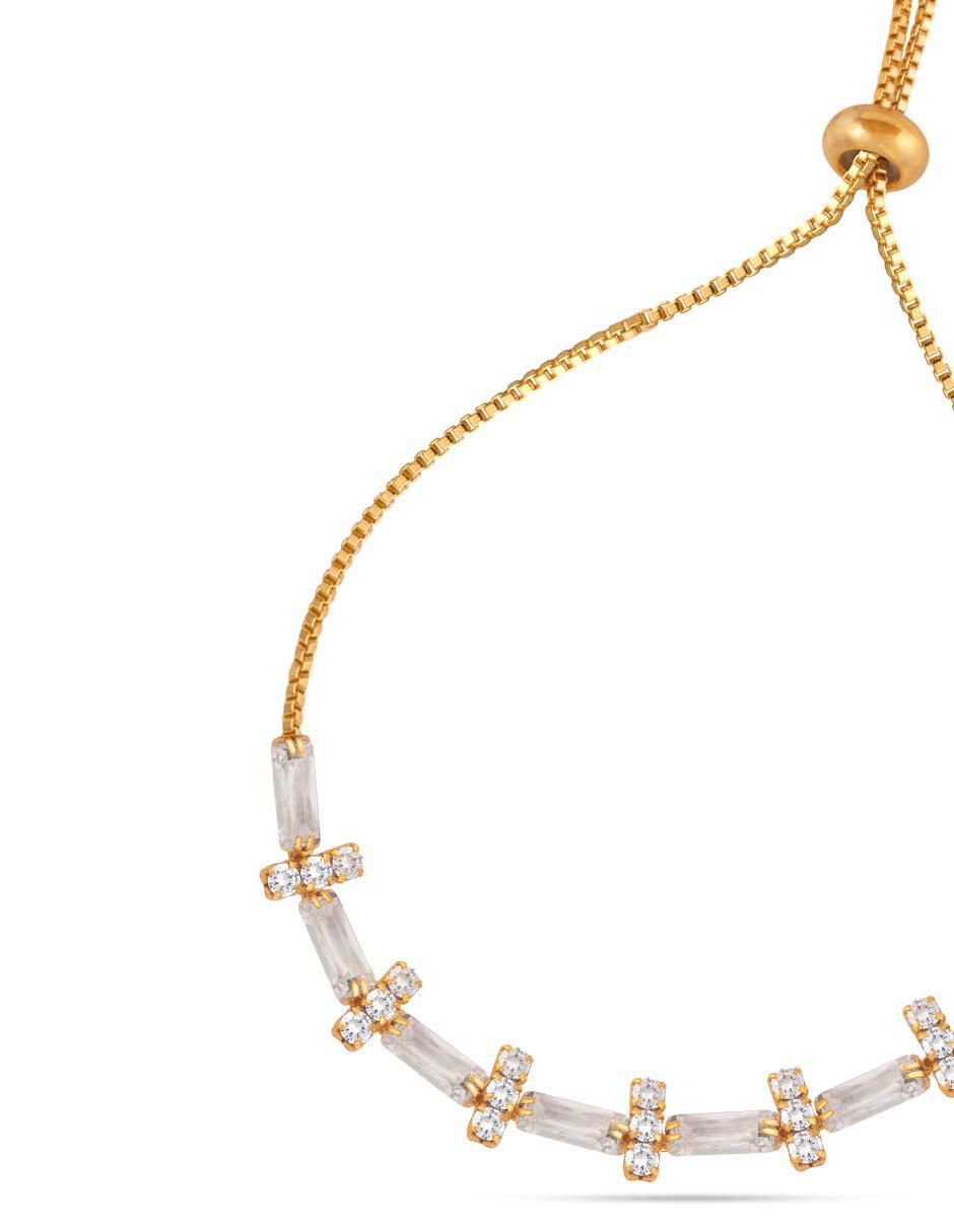 Pulsera con acabado chapa de oro 3