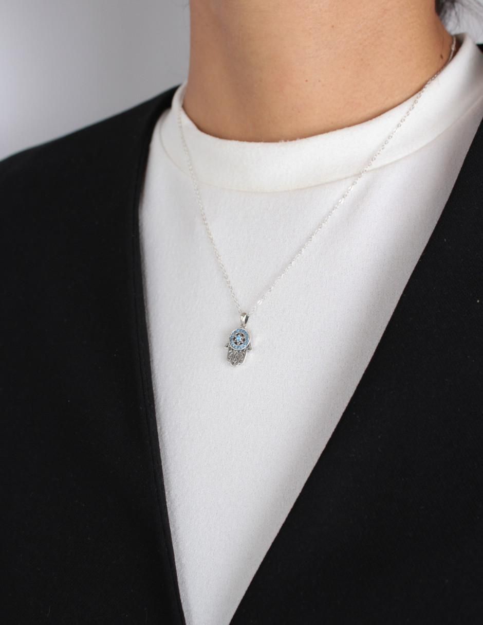 Collar de mano de fátima Beauty de plata P 925 2