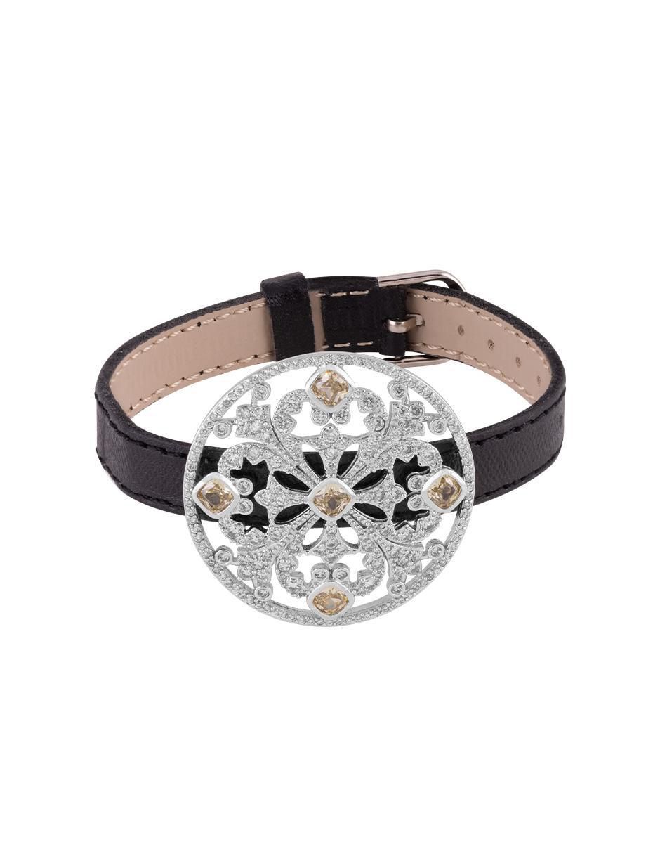 Pulsera con acabado baño rodio