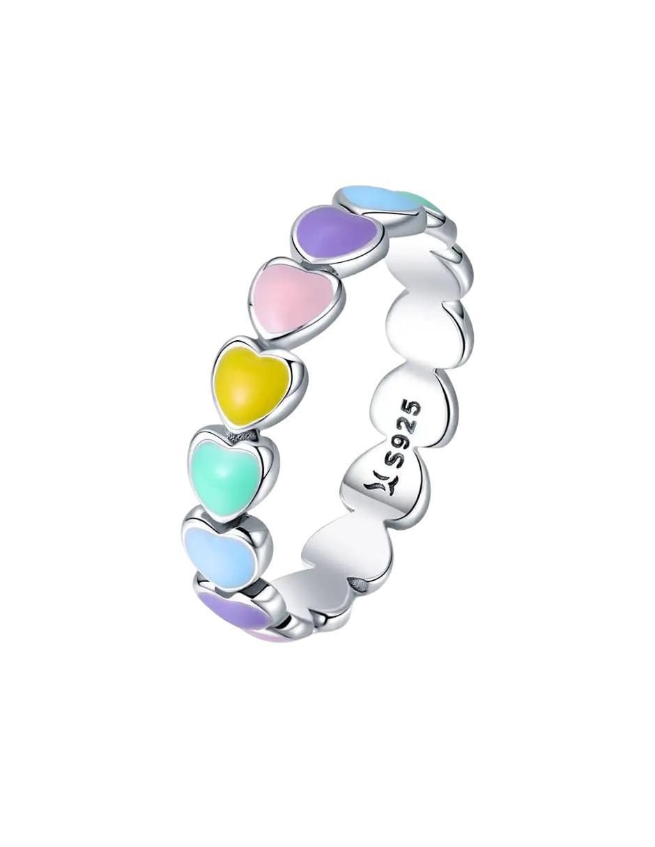 Anillo de corazón Beauty de plata brillante