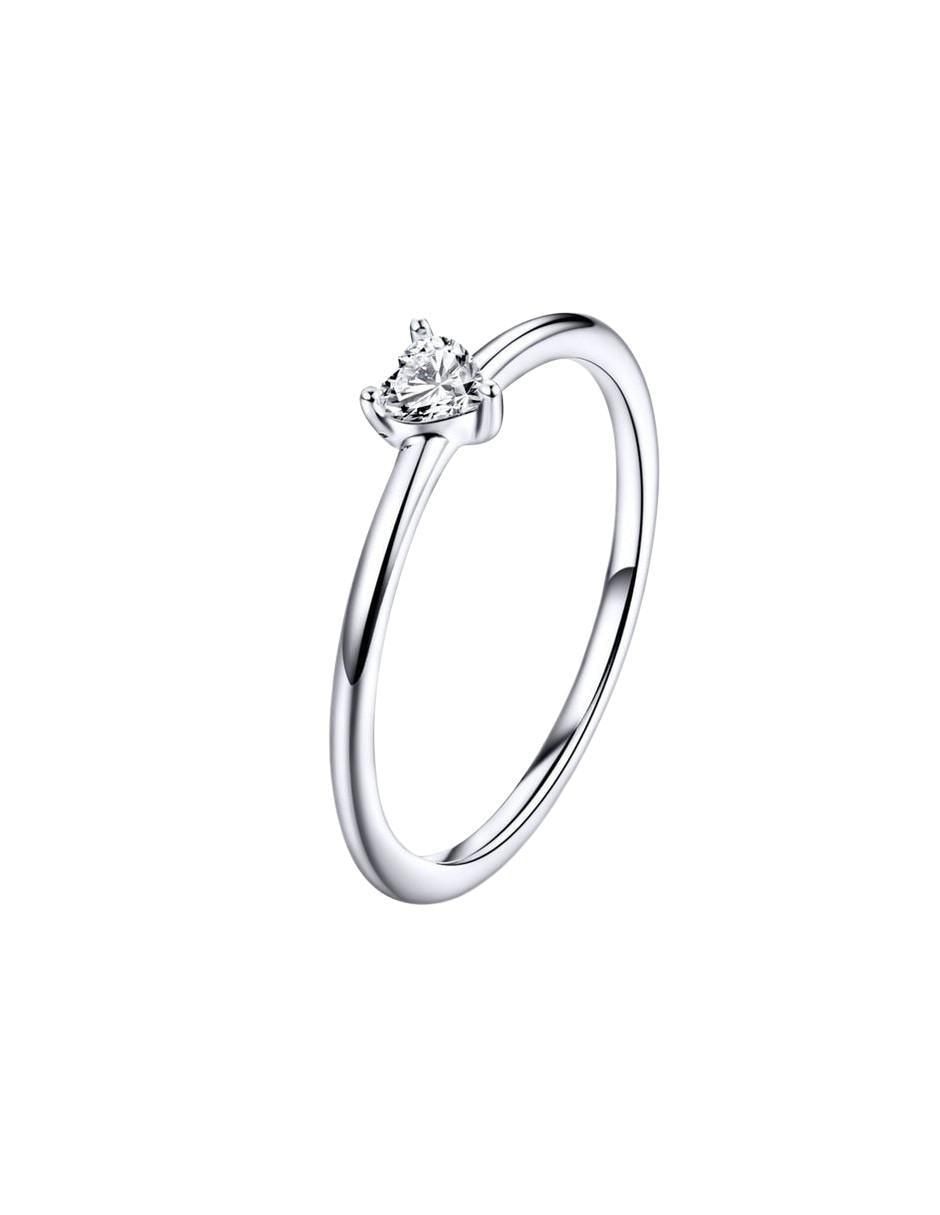 Anillo de corazón Beauty de plata circonita brillante