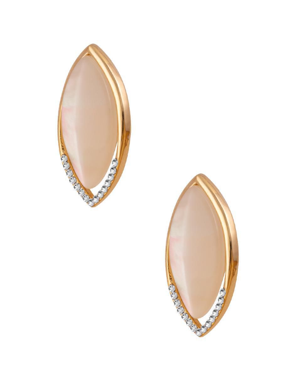 Aretes ovalados con acabado pavé zirconia 2