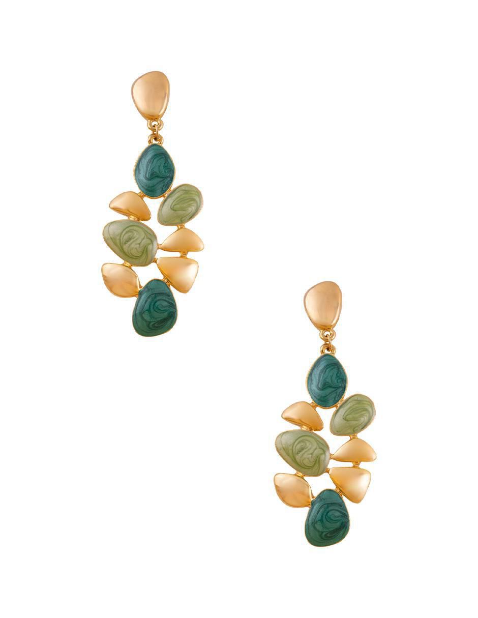 Set de aretes con acabado brillante