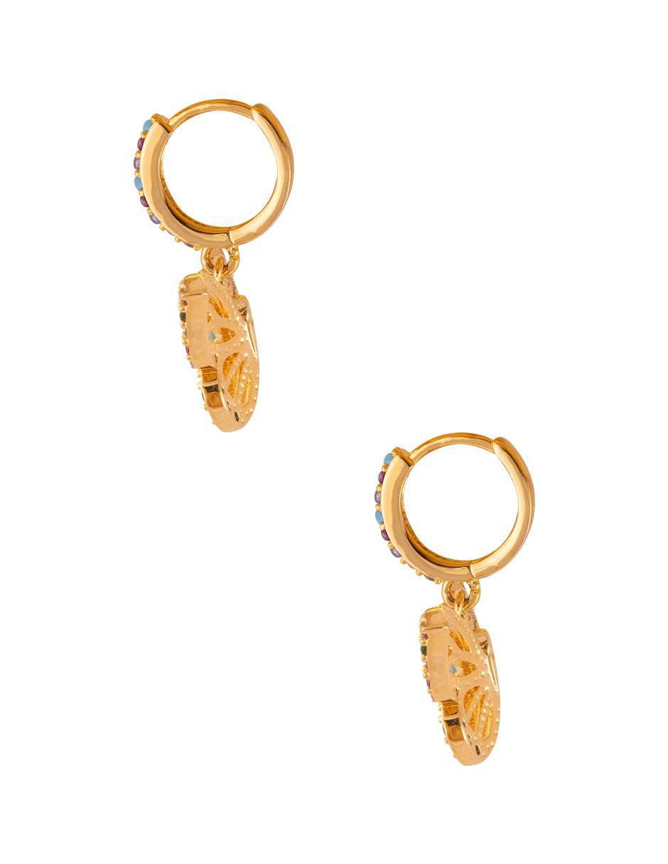 Aretes de mariposa con acabado pavé zirconia 4
