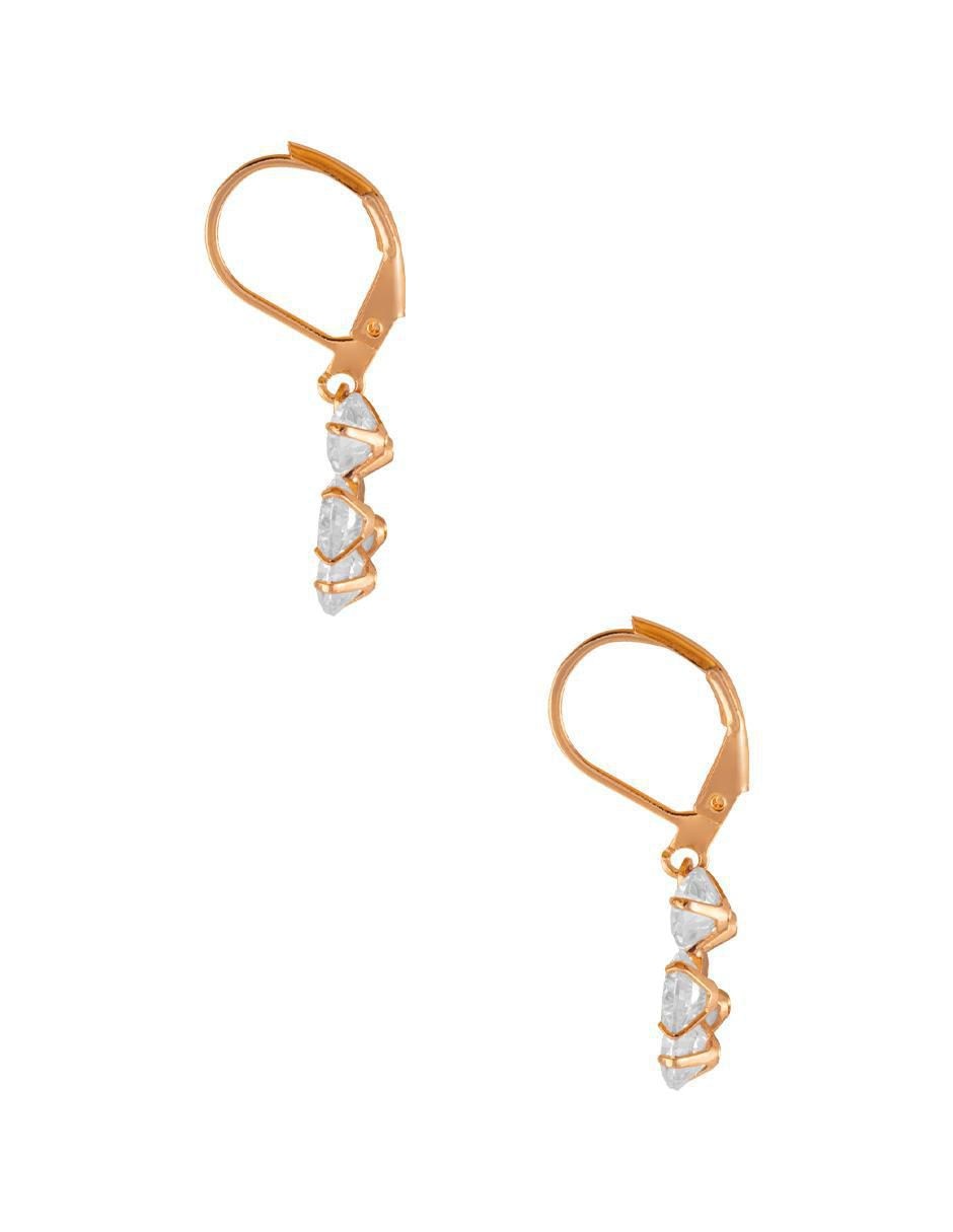 Aretes de flor con acabado pavé zirconia 4