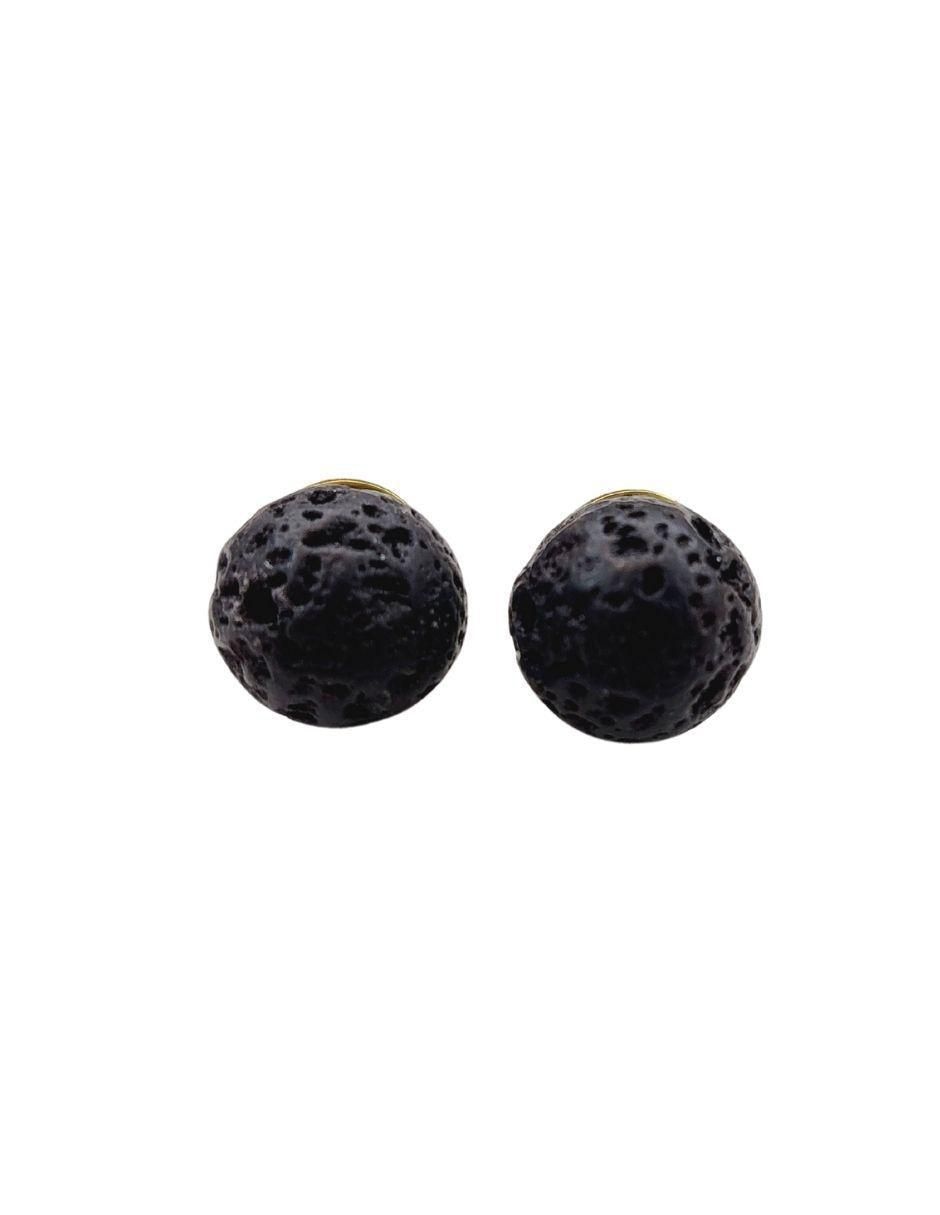 Aretes circulares Piedra Volcánica Aretes circulares Piedra Volcánica